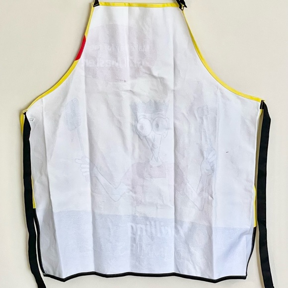 Grilling For Dummies Grill Master Graphic Yellow Black Red Apron Adult OS - Picture 7 of 7